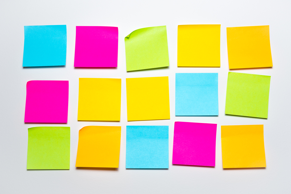 Set,Of,Colorful,Blank,Sticky,Notes,Background.,Empty,Sticky,Notepad